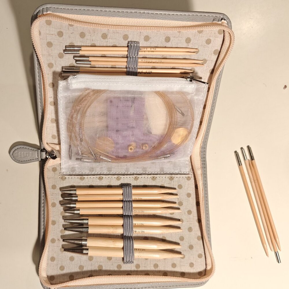 Tulip Carry C Interchangeable Bamboo Knitting Needle Set